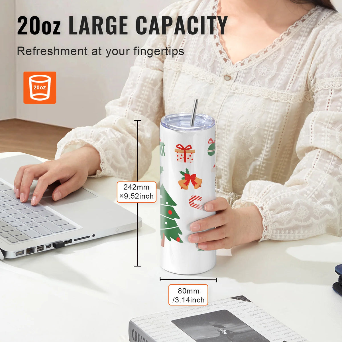 SucceBuy Stainless Steel Sublimation Tumblers With Lids