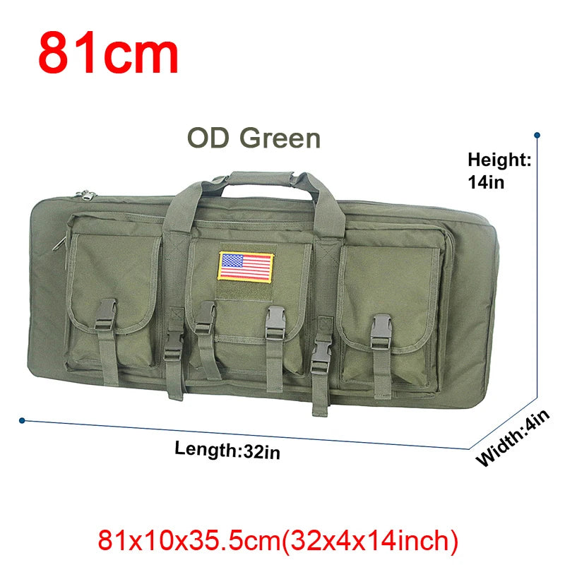 LQARMY Tactical Double Rifle Case Molle Hunting Gear Bag