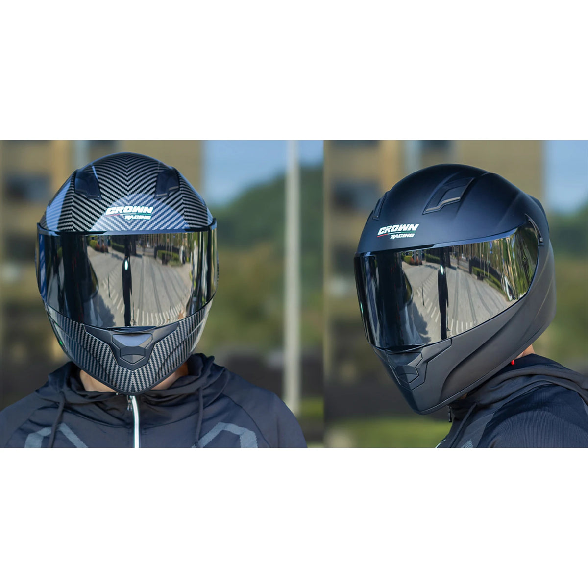 Crown Racing F700 Full Face Motorcycle Helmet With DOT Certification