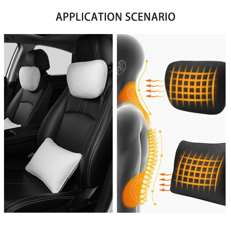 Tesla Model Y And 3 Plush Headrest And Lumbar Pillow