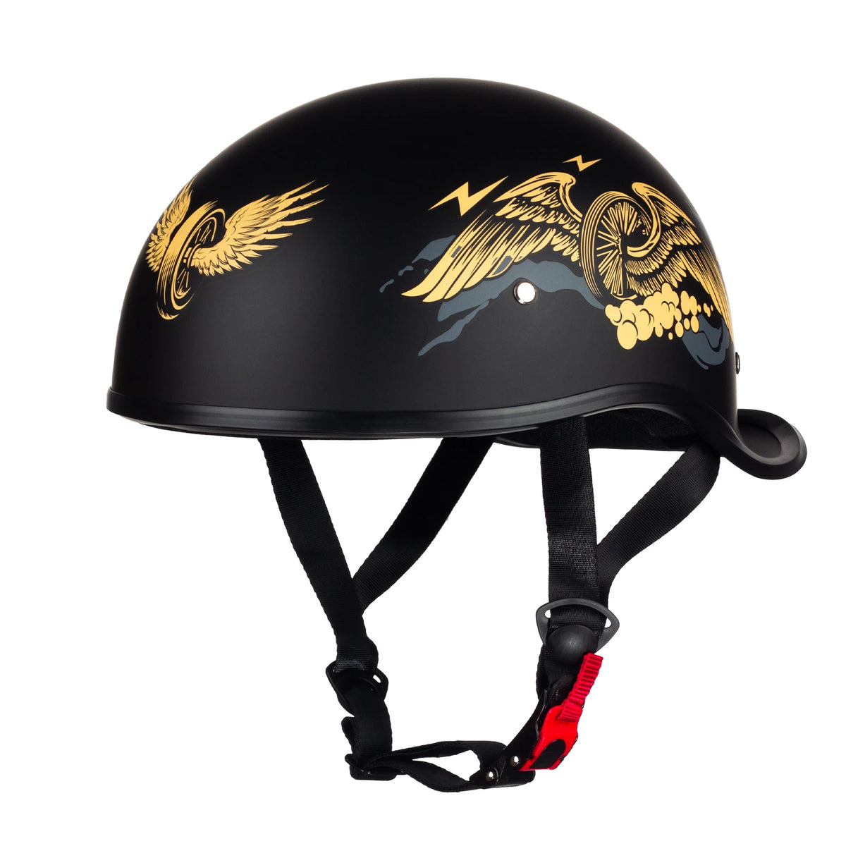 Crown Racing 701 Dot Certified Open Face Motorcycle Half Helmet