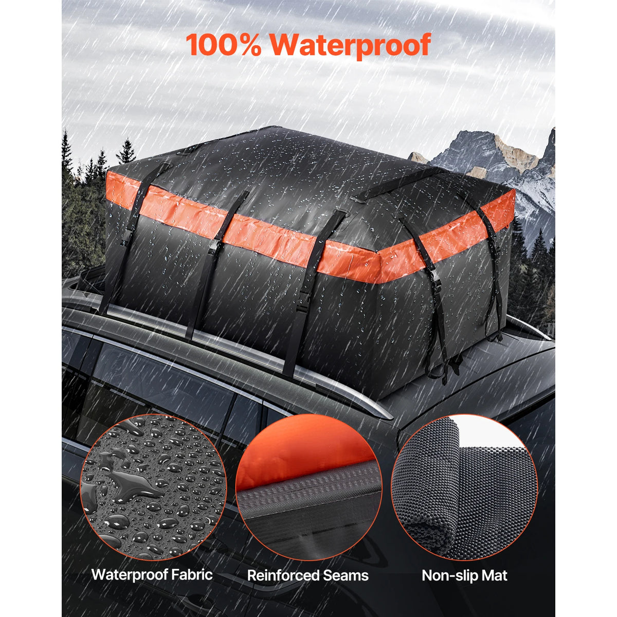 SucceBuy Waterproof Rooftop Cargo Carrier Bag for Travel