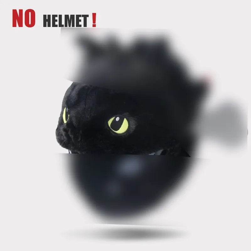 UchOOSE Cartoon Plush Motorcycle Helmet Cover With Flexible Ears