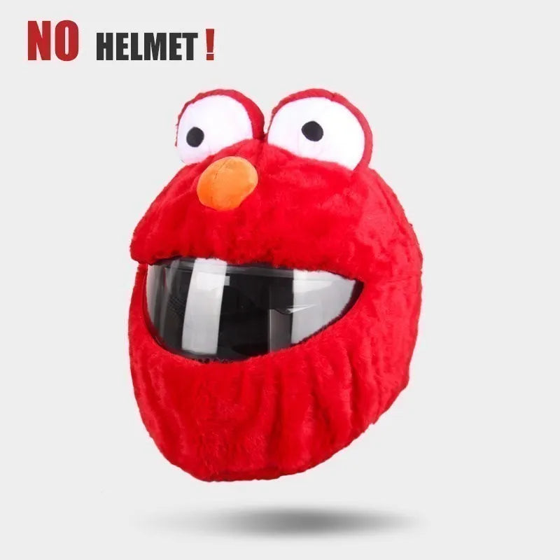 UchOOSE Cartoon Plush Motorcycle Helmet Cover With Flexible Ears