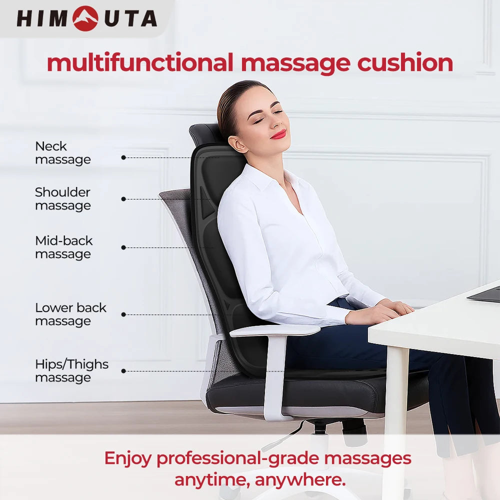 Himouta Heated Back Massager And Lumbar Chair Cushion Relaxation