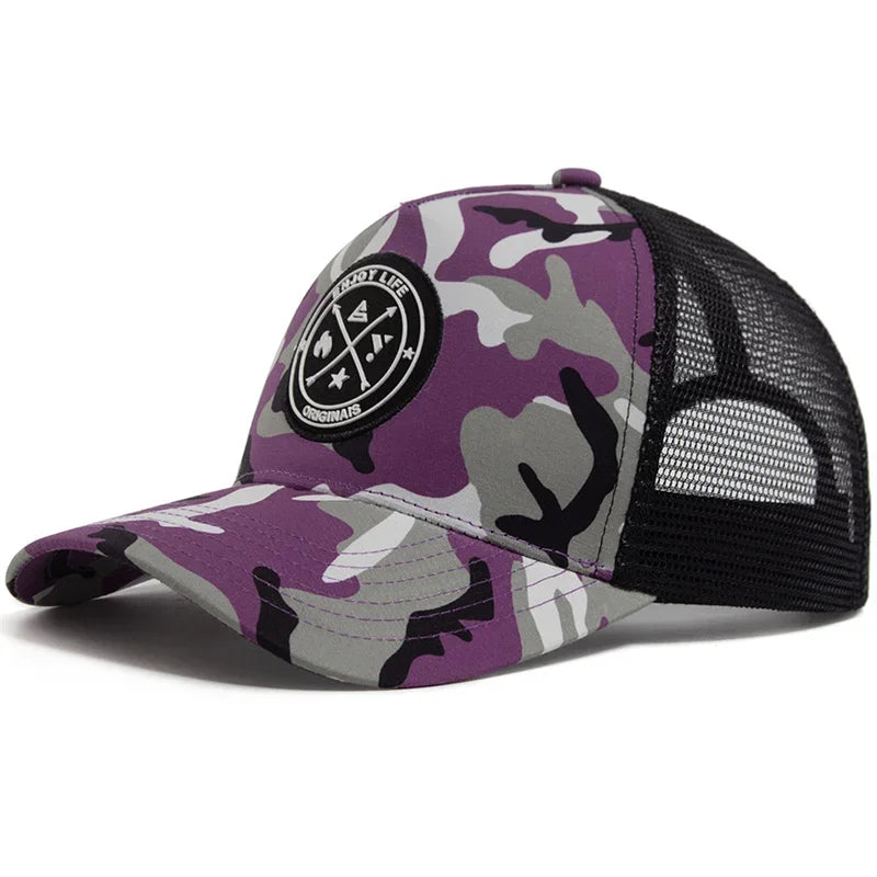 Breathable Mesh Snapback Baseball Cap For Daily Wear