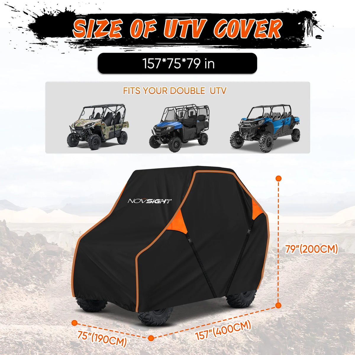 Heavy Duty Universal Waterproof ATV Cover With All Weather Protection
