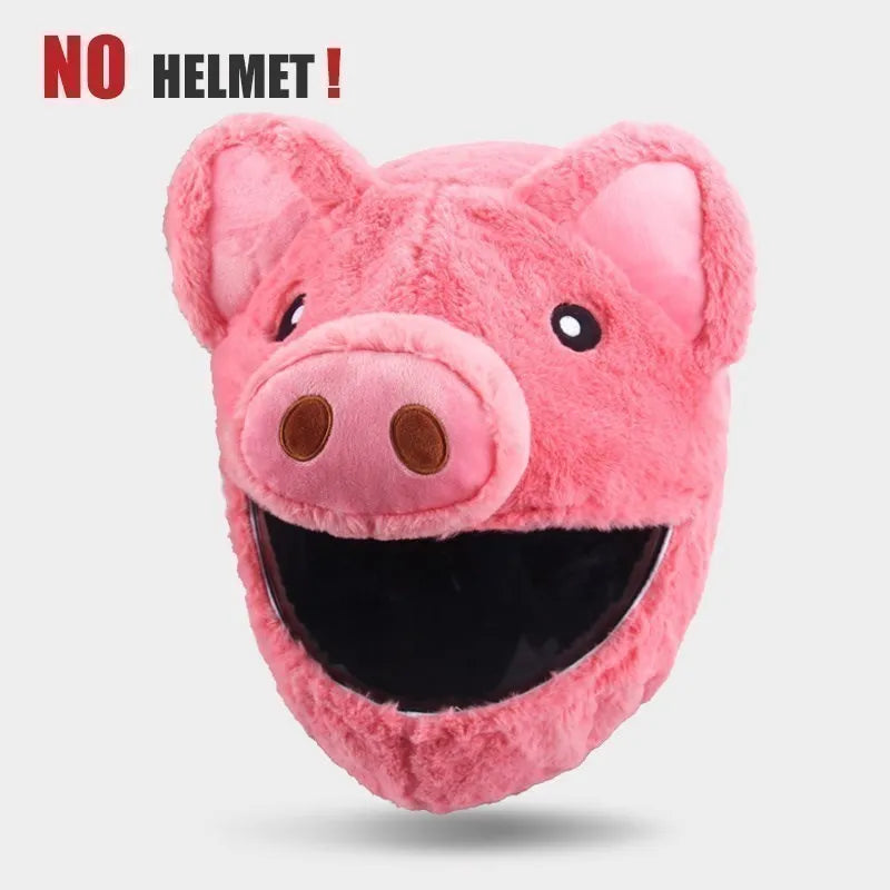 UchOOSE Cartoon Plush Motorcycle Helmet Cover With Flexible Ears