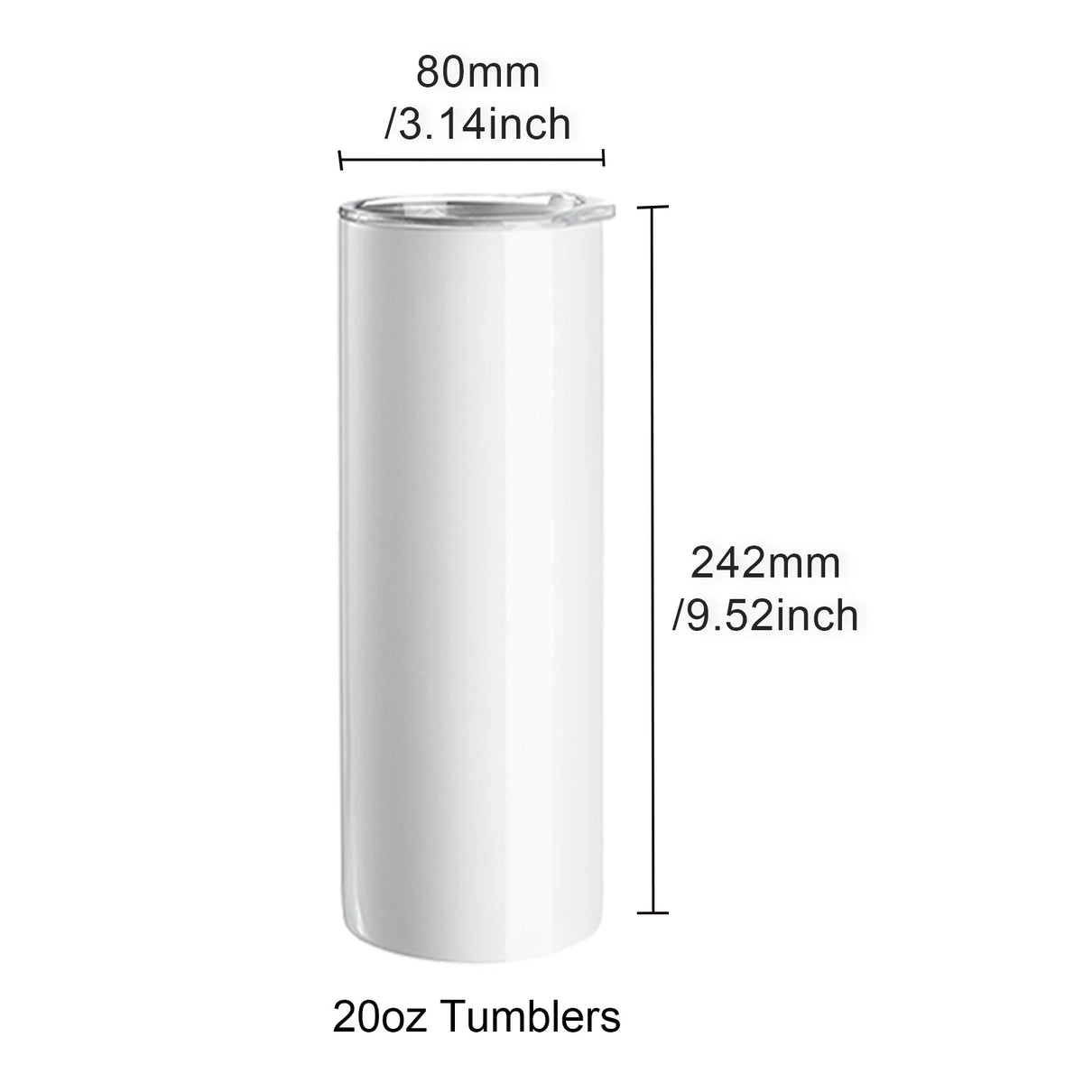 SucceBuy Double Wall Stainless Steel Sublimation Tumblers