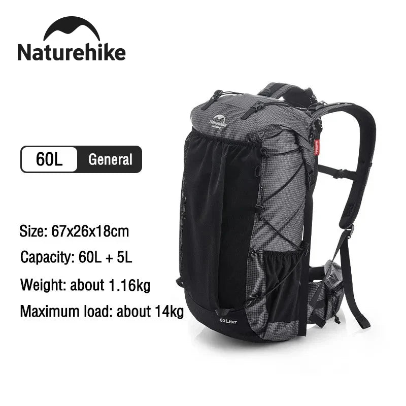 Naturehike Outdoor Mountain Backpack With Waterproof Rain Cover
