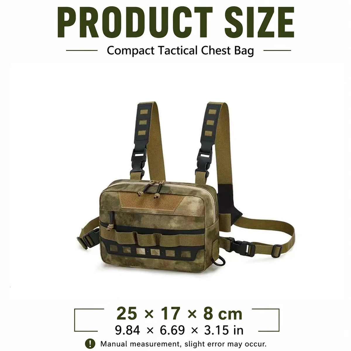 Tactical Nylon Molle Chest Pack Hiking Camping EDC Vest