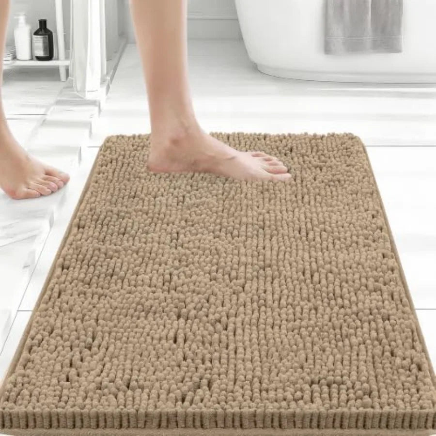 Non Slip Bathroom Mat With Absorbent Quick Drying Rubber Backing