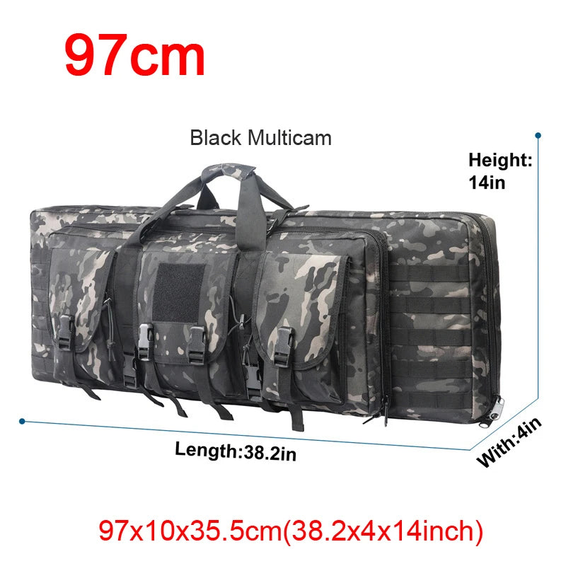 LQARMY Tactical Double Rifle Case Molle Hunting Gear Bag