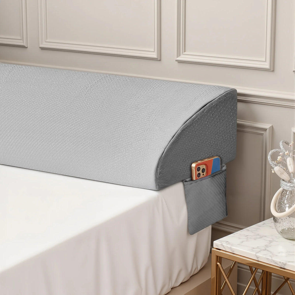 JHK Memory Foam Wedge Pillow Ergonomic Neck Support Washable Cover