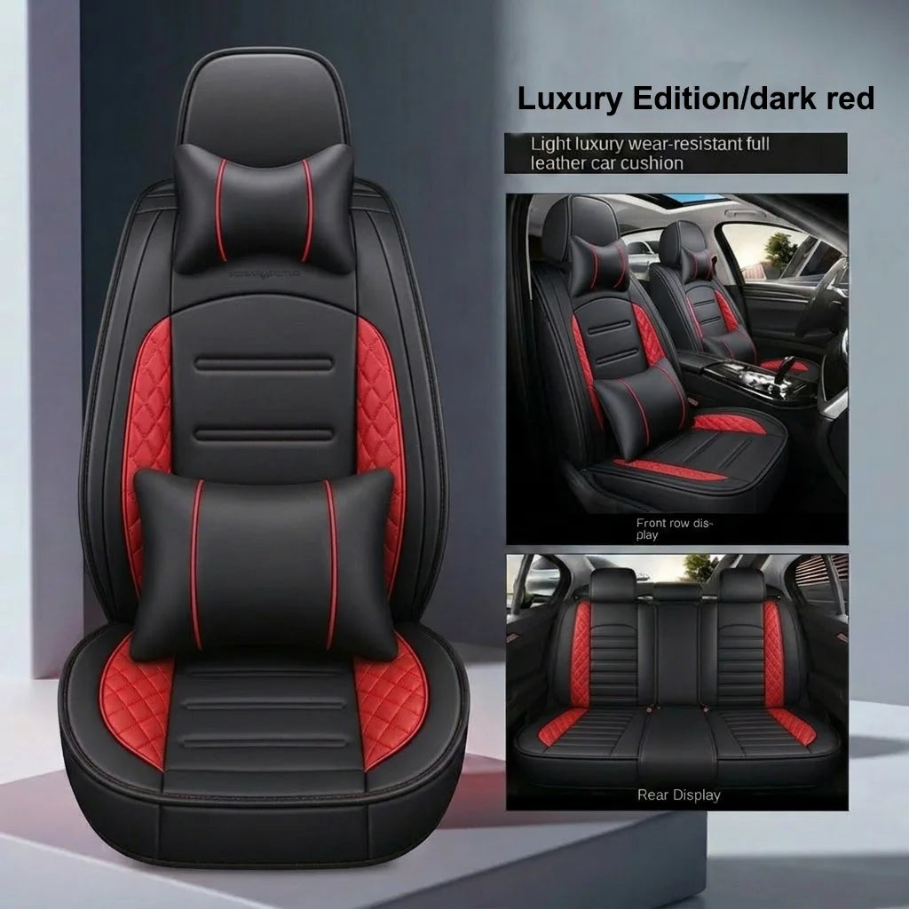 Artificial Leather Front And Rear Car Seat Covers With Cushions