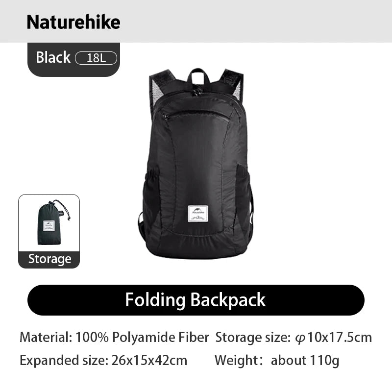 Naturehike Ultralight Waterproof Folding Nylon Backpack For Outdoor Travel