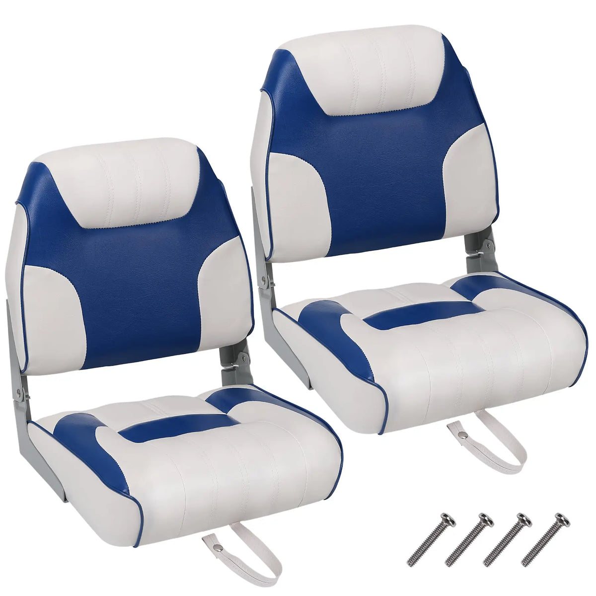 Universal Fold Down Fishing Boat Seat With Cushioned Backrest