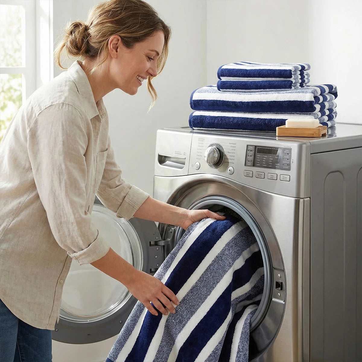 Soft Microfiber Bathroom Towel Set With High Water Absorbency