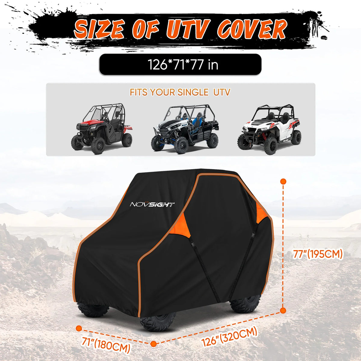 Heavy Duty Universal Waterproof ATV Cover With All Weather Protection