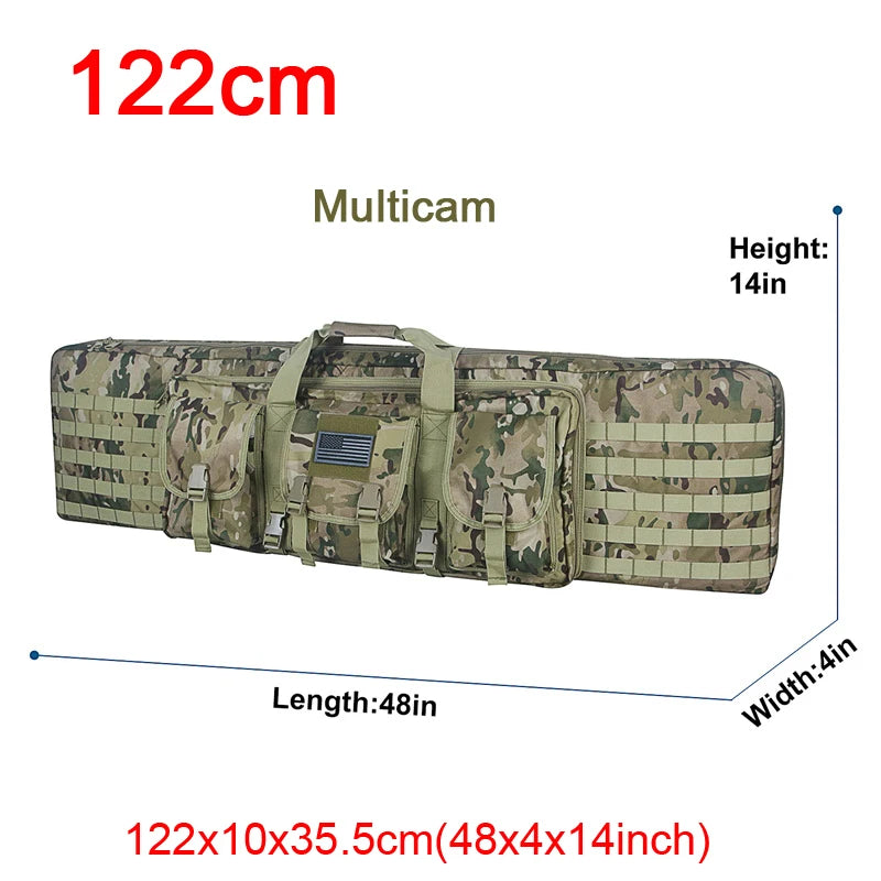 LQARMY Tactical Double Rifle Case Molle Hunting Gear Bag