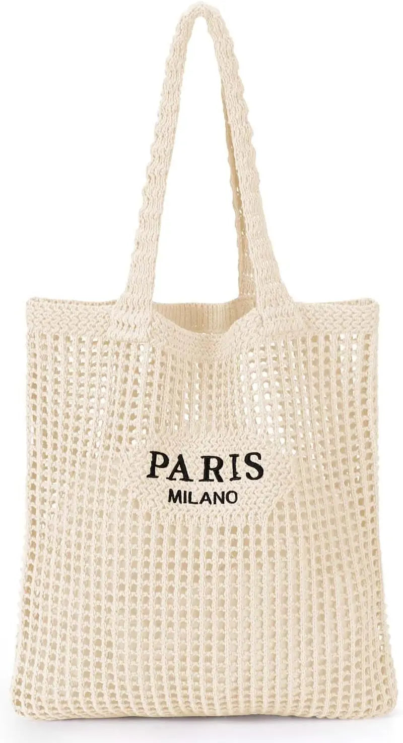 Hatisan Crochet Mesh Beach Tote Bag For Boho Summer Vacation