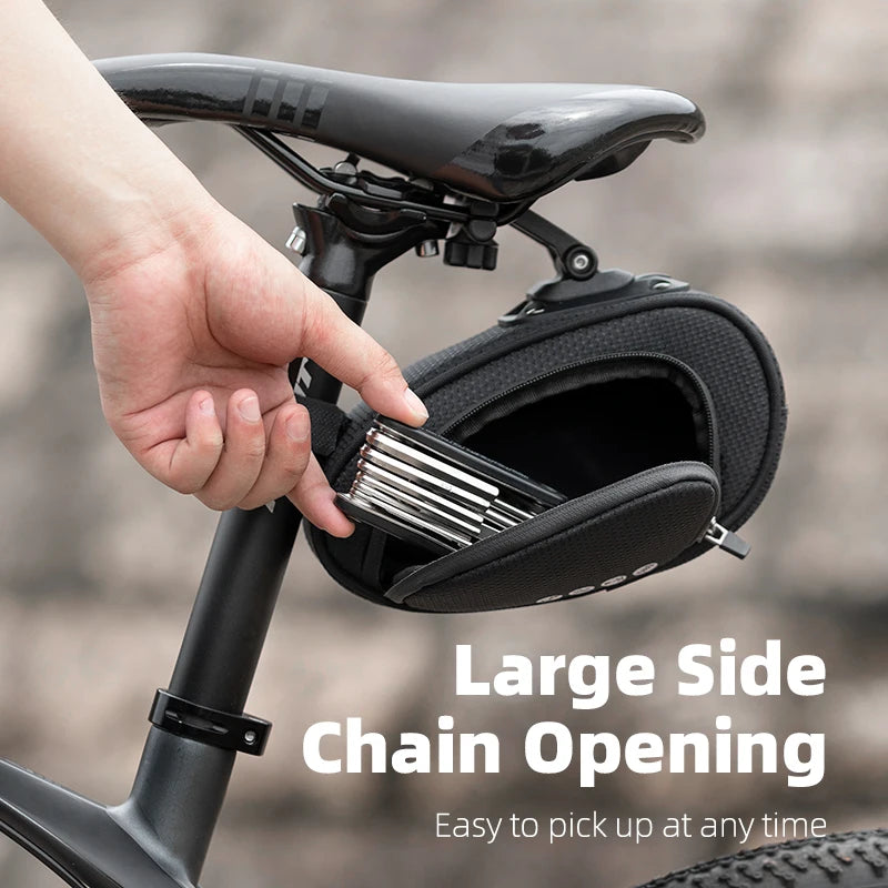 Rockbros Waterproof Bicycle Saddle Bag Shockproof Reflective Seat Pouch