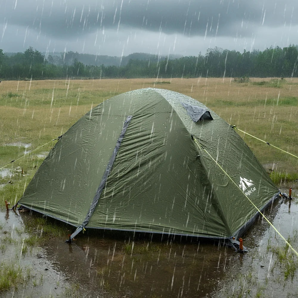 Night Cat Lightweight Double Wall Backpacking Tent For Two