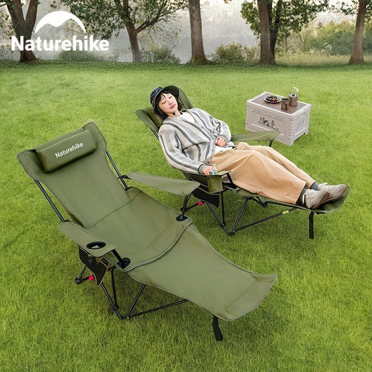 Naturehike 3 Position Adjustable Reclining Camping Chair With Footrest