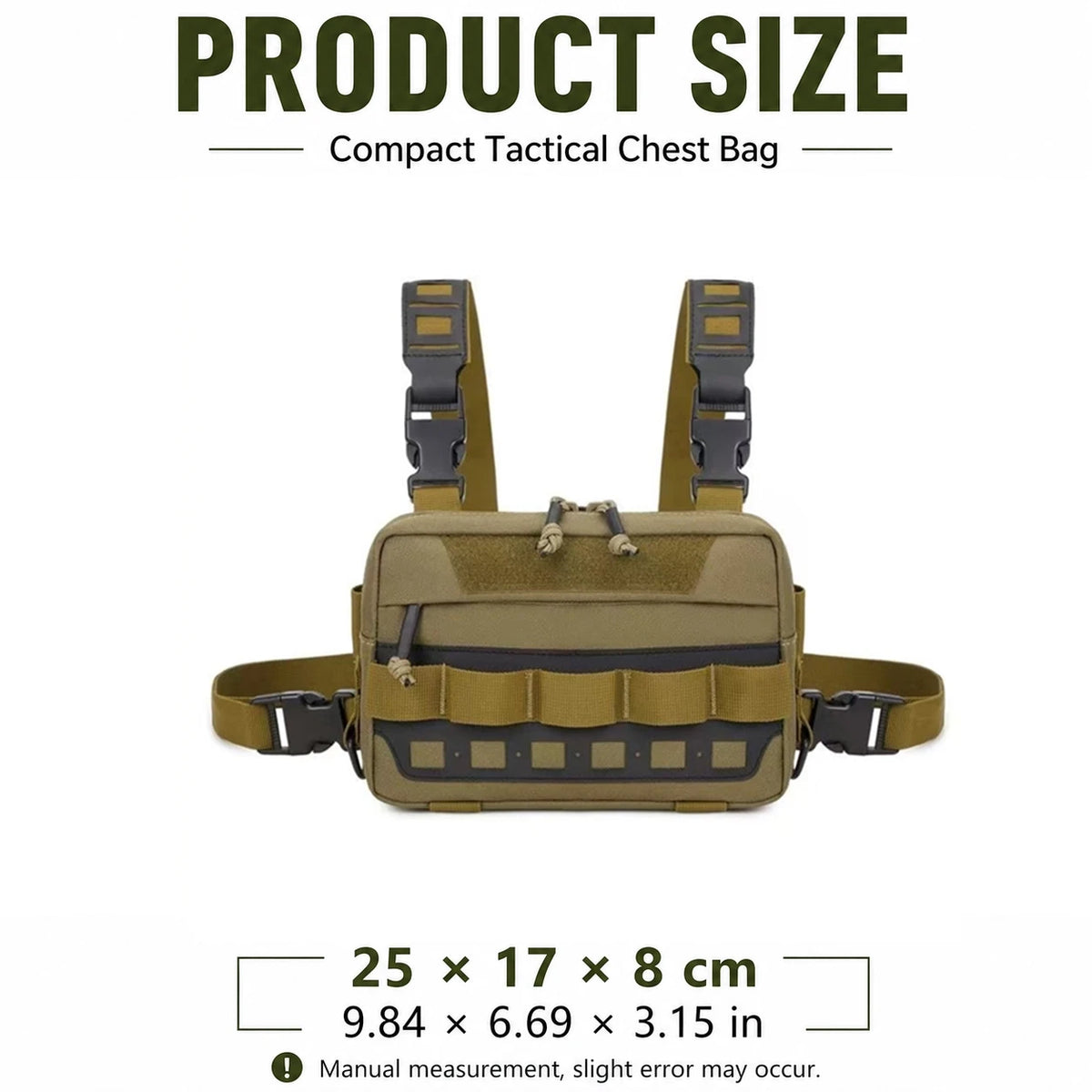 Tactical Nylon Molle Chest Pack Hiking Camping EDC Vest