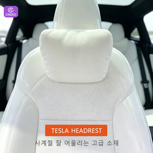 Tesla Model Y And 3 Plush Headrest And Lumbar Pillow
