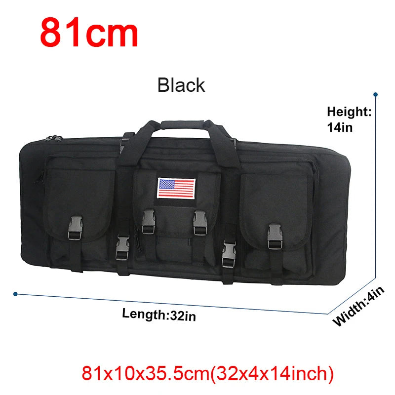 LQARMY Tactical Double Rifle Case Molle Hunting Gear Bag