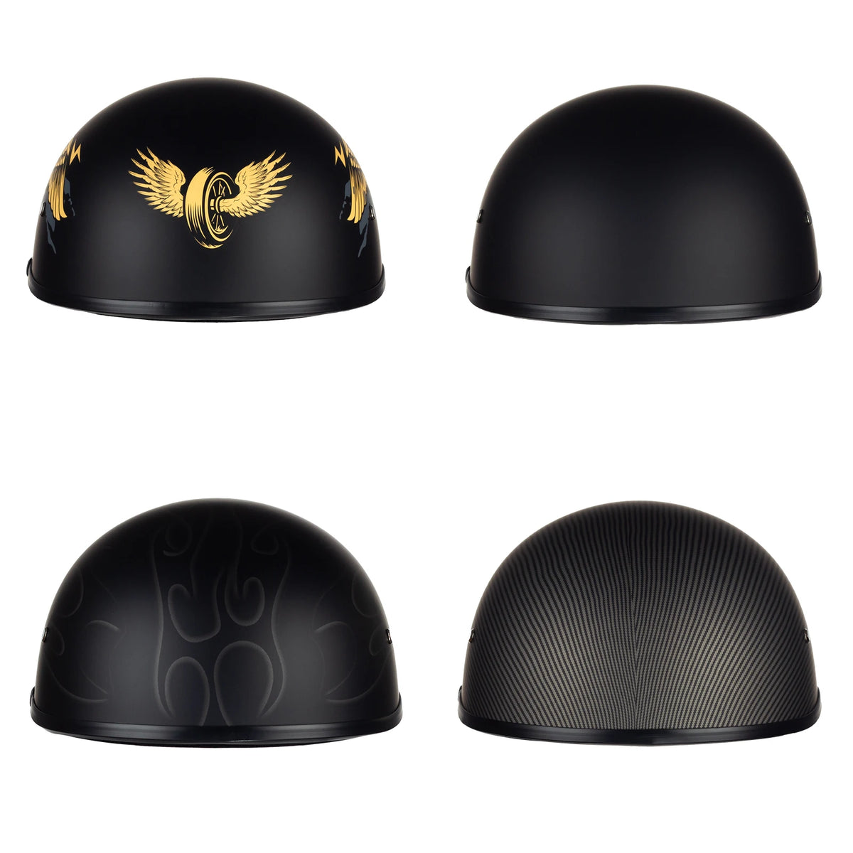 Crown Racing 701 Dot Certified Open Face Motorcycle Half Helmet