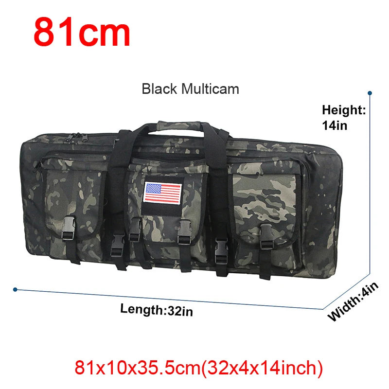 LQARMY Tactical Double Rifle Case Molle Hunting Gear Bag