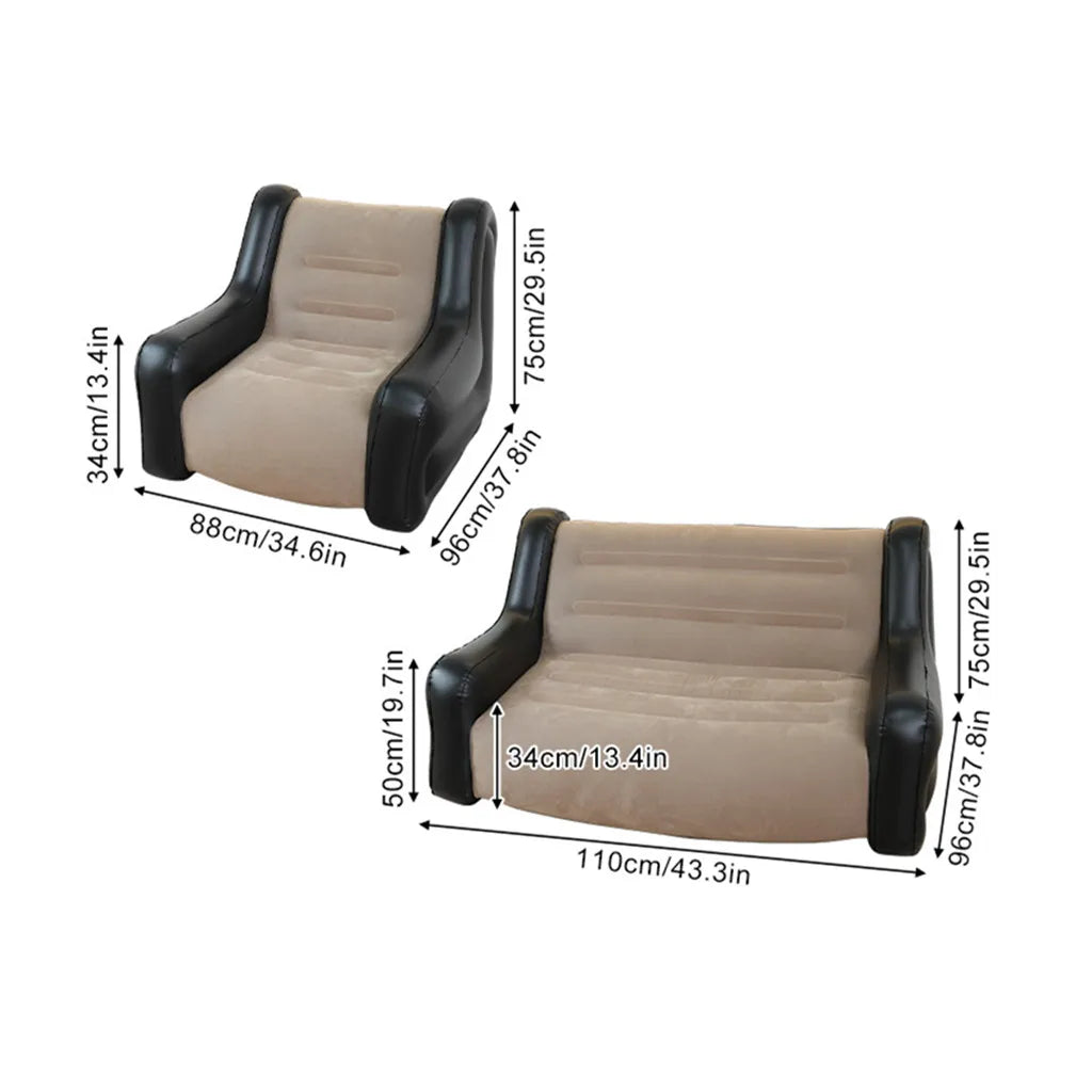 Azulblanco Foldable Double Inflatable Air Sofa Mattress