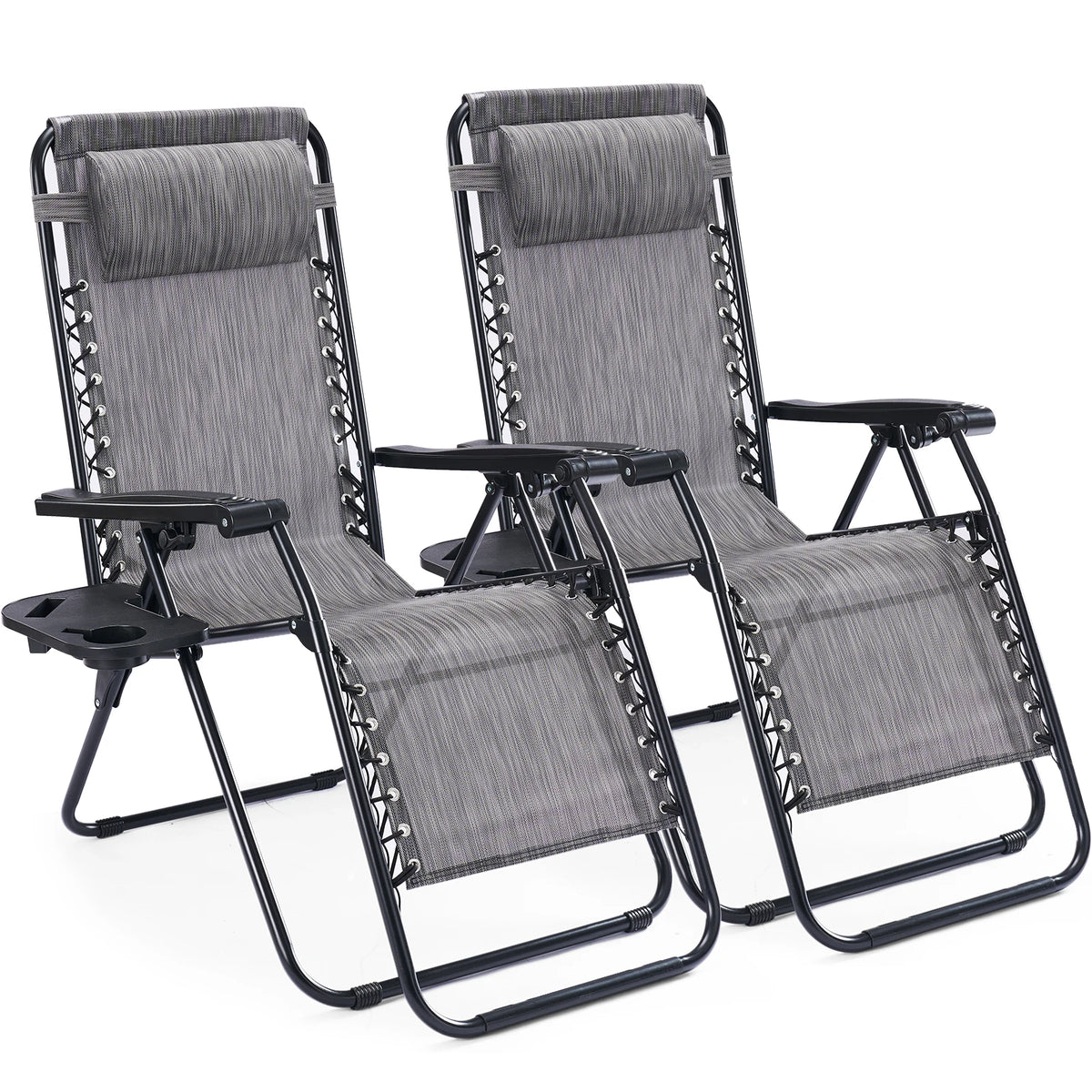 JHK Portable Zero Gravity Folding Recliner Set Of Two Outdoor