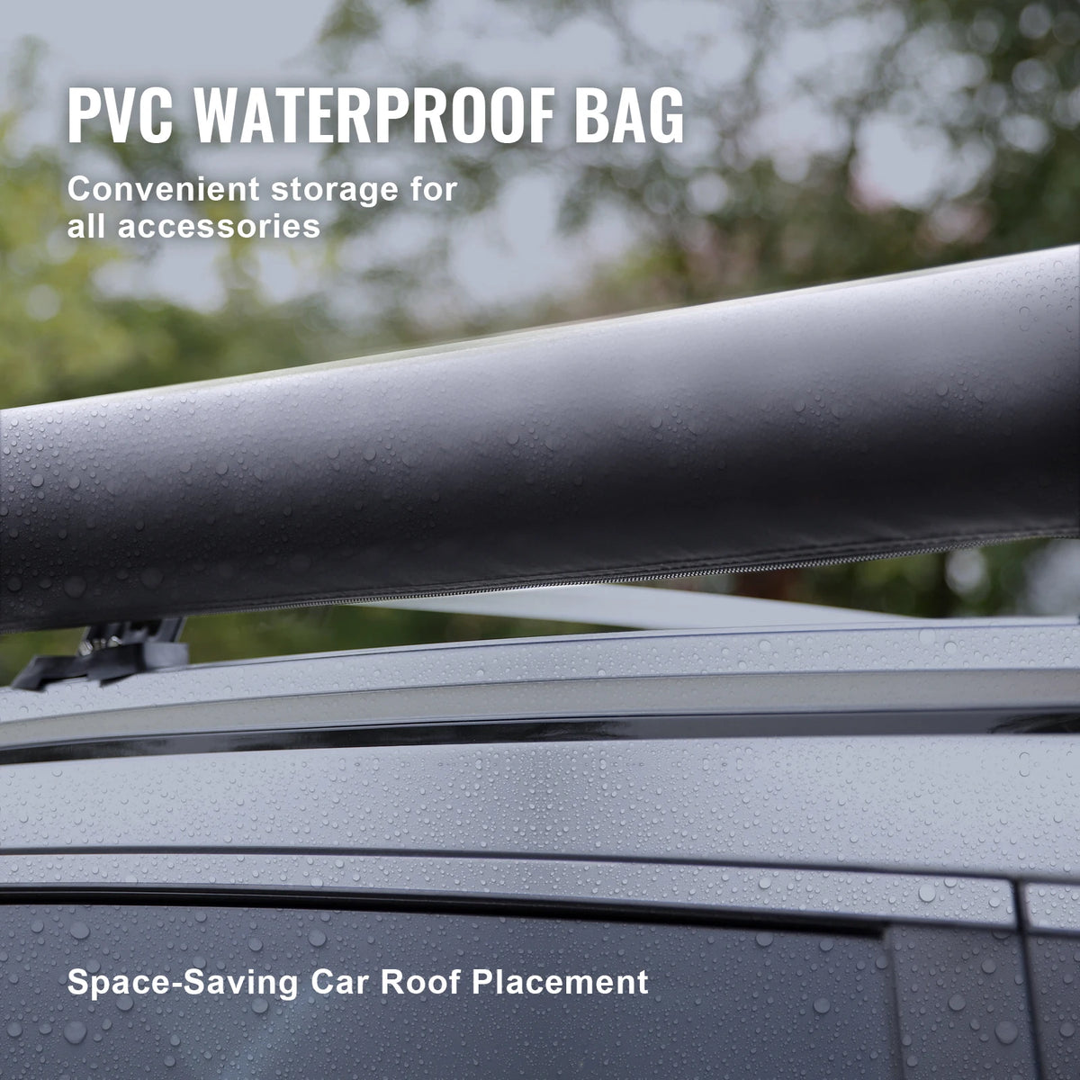 SucceBuy Retractable Car Side Awning With Waterproof Storage Bag