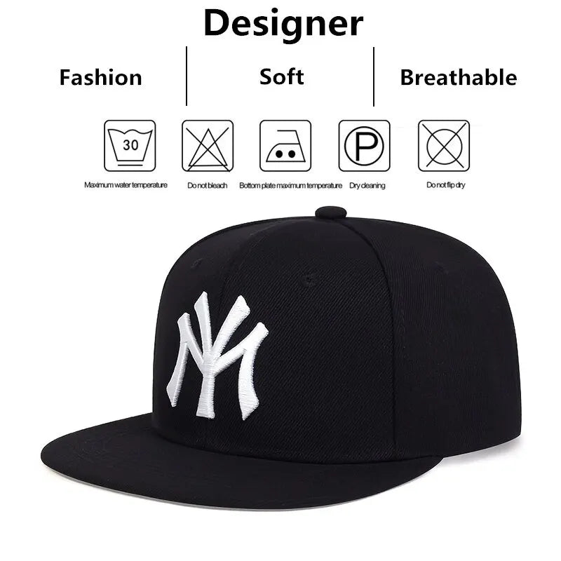 Unisex Adjustable Casual Leather Polyester Embroidered Hip Hop Baseball Cap