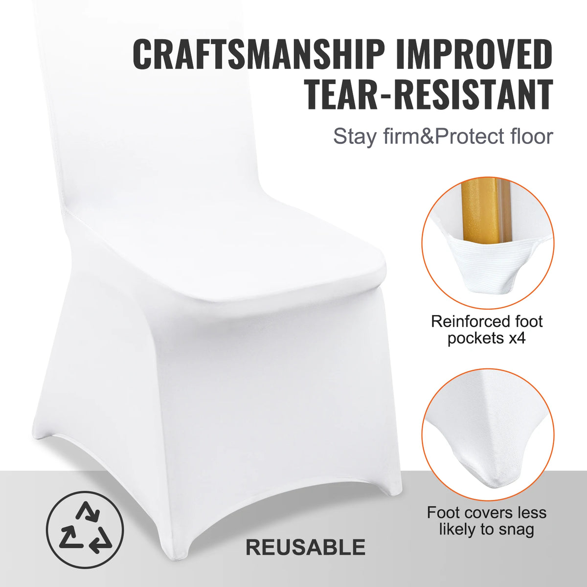 Spandex Wedding Chair Cover Washable Protective Seat Slipcover Universal