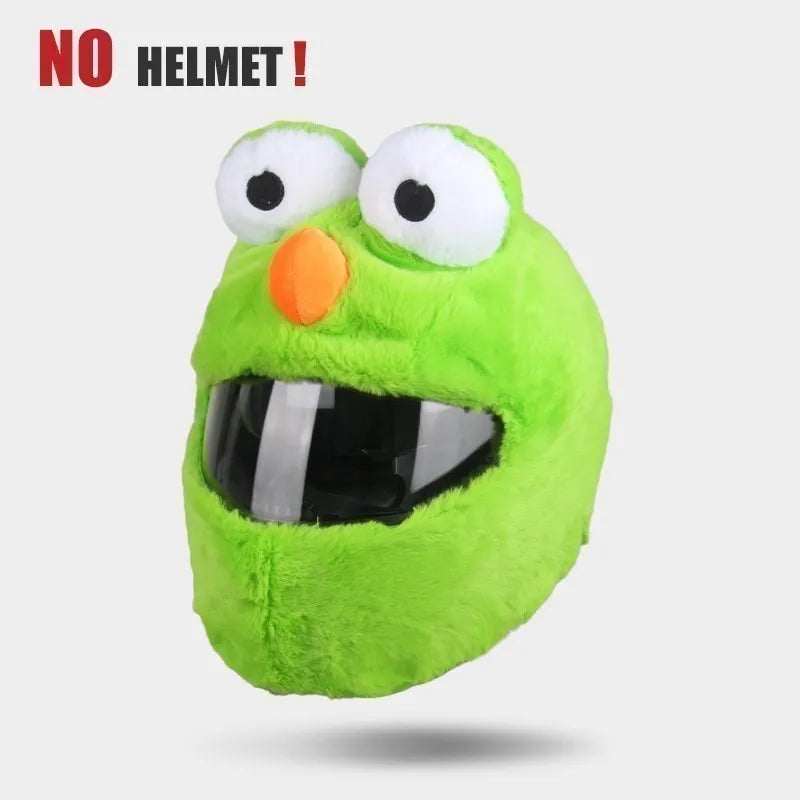 UchOOSE Cartoon Plush Motorcycle Helmet Cover With Flexible Ears