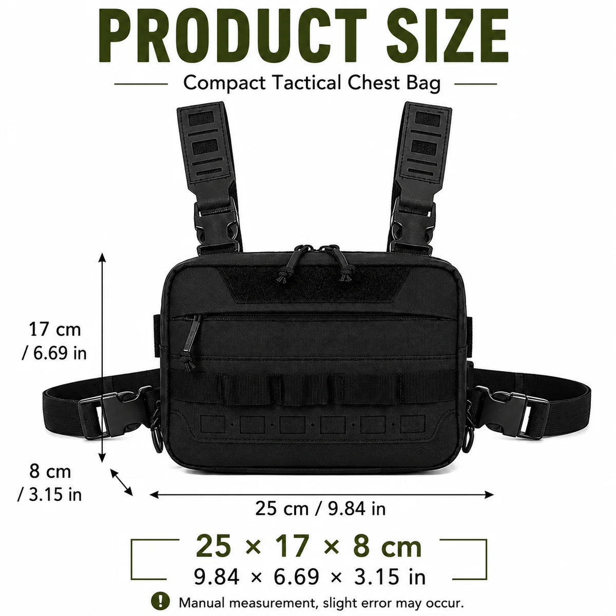 Tactical Nylon Molle Chest Pack Hiking Camping EDC Vest