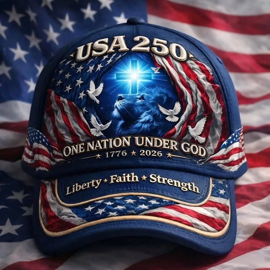 Patriotic Lion Of Judah US 250th Anniversary Commemorative Cap