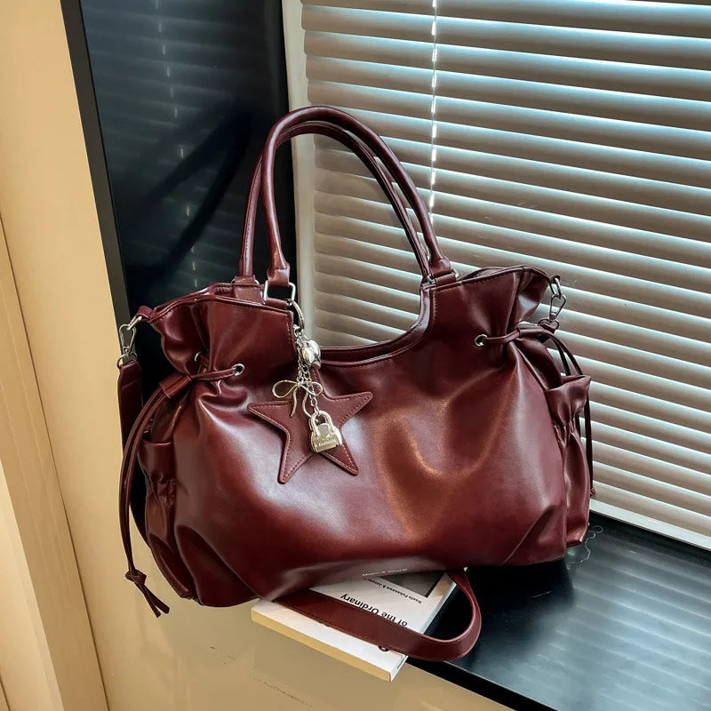 Fashionable Retro Nylon Tote Bag With Zipper Pocket For Women