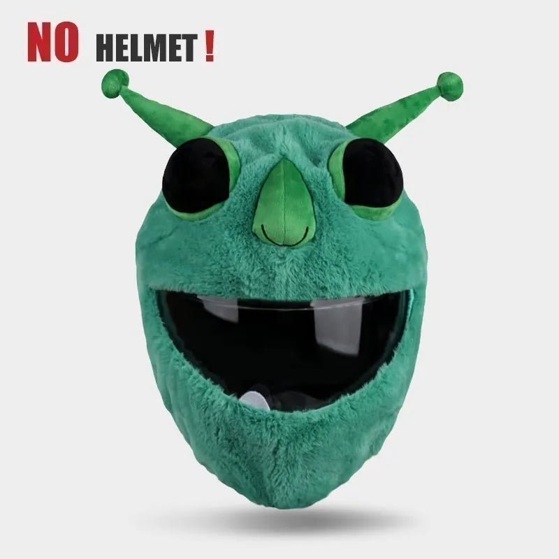 UchOOSE Cartoon Plush Motorcycle Helmet Cover With Flexible Ears