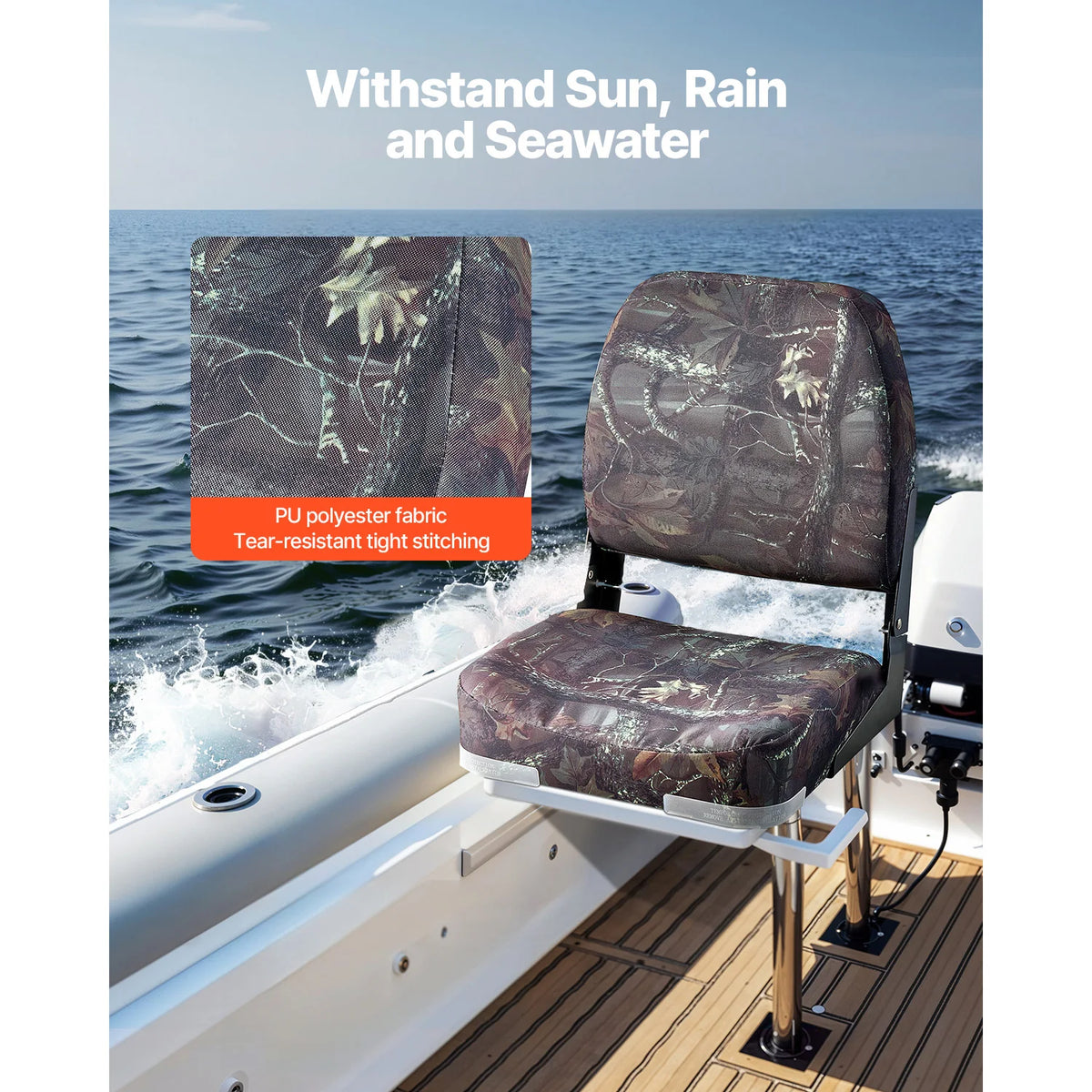 SucceBuy Folding Boat Seat With Thickened Cushion For Fishing
