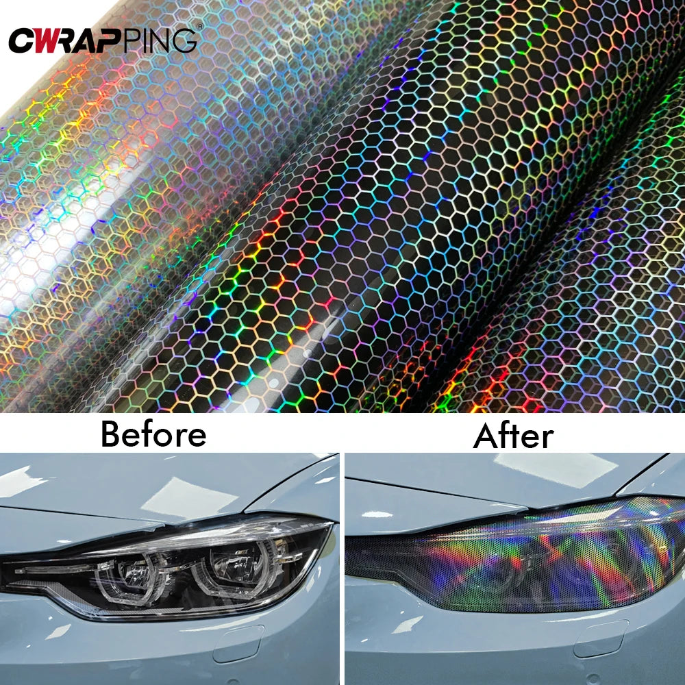 Cwrapping Honeycomb Car Headlight And Taillight Tint Film