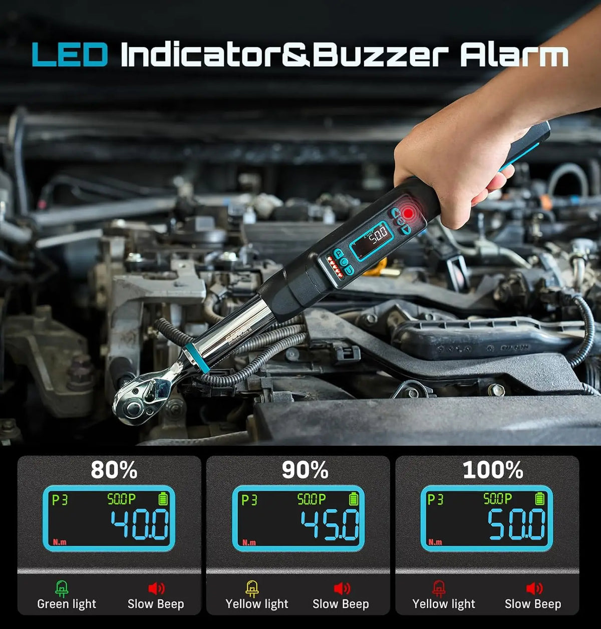 Seesii Digital Torque Wrench With LCD Display And Dual Alarms