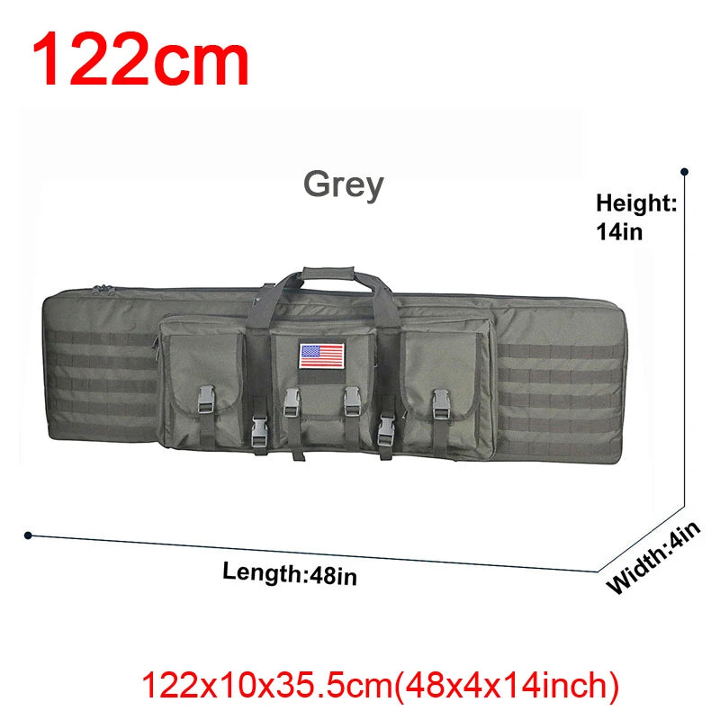 LQARMY Tactical Double Rifle Case Molle Hunting Gear Bag