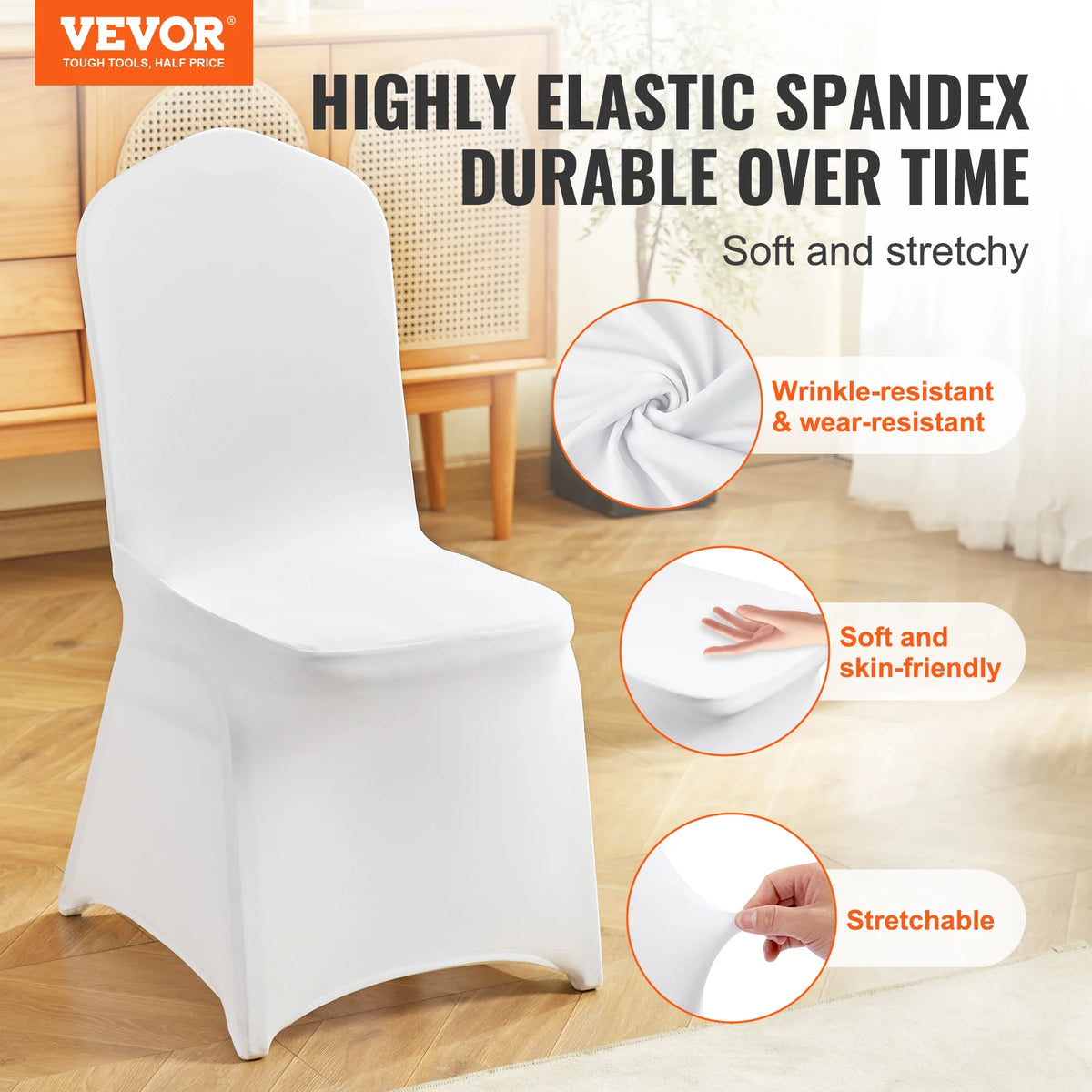 Spandex Wedding Chair Cover Washable Protective Seat Slipcover Universal