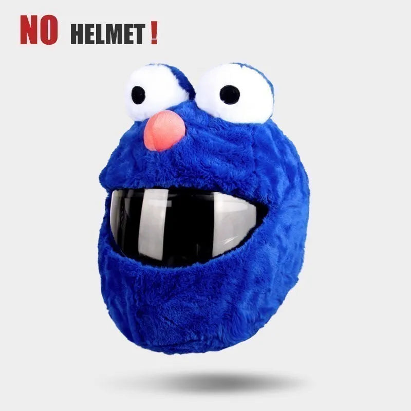 UchOOSE Cartoon Plush Motorcycle Helmet Cover With Flexible Ears