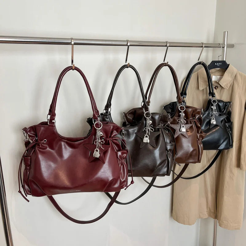 Fashionable Retro Nylon Tote Bag With Zipper Pocket For Women